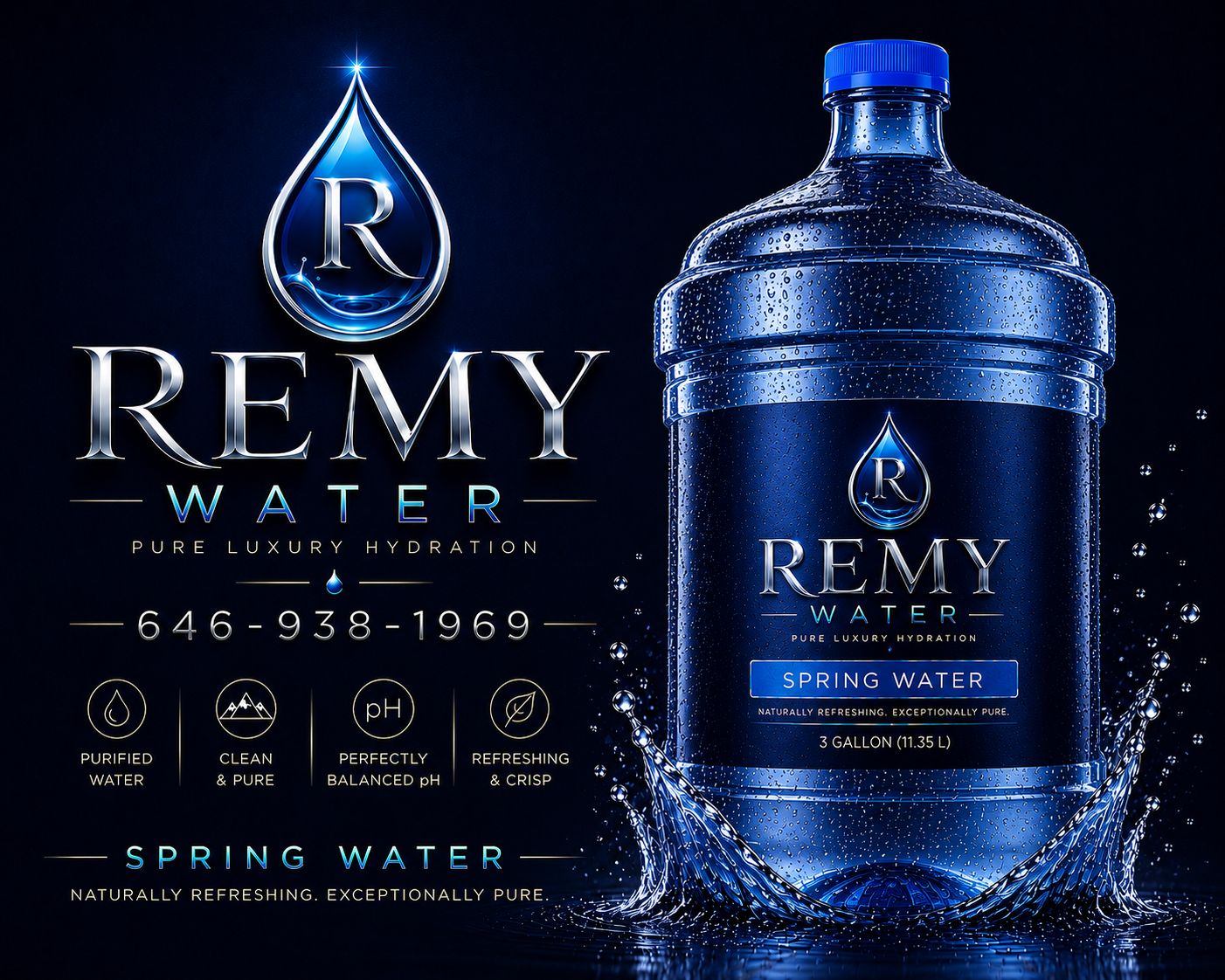 Remy Water purified 16.9 fl oz Bottles, 24 Count Pack