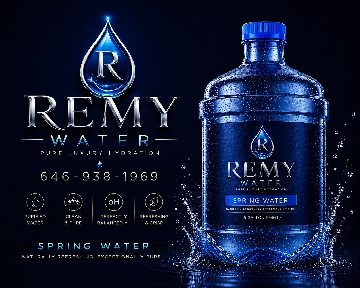 Remy Water purified 16.9 fl oz Bottles, 24 Count Pack