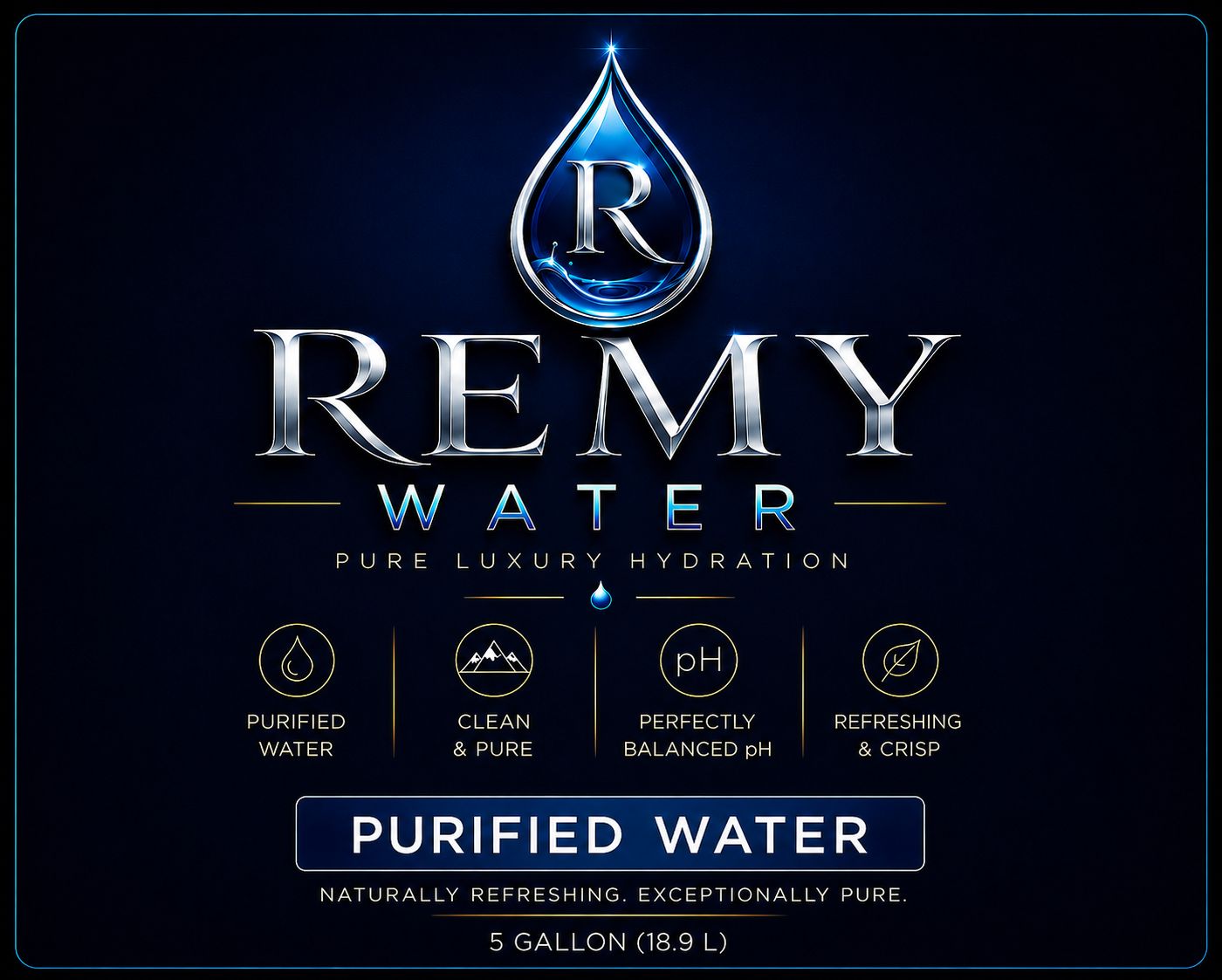 Remy Water purified 16.9 fl oz Bottles, 24 Count Pack