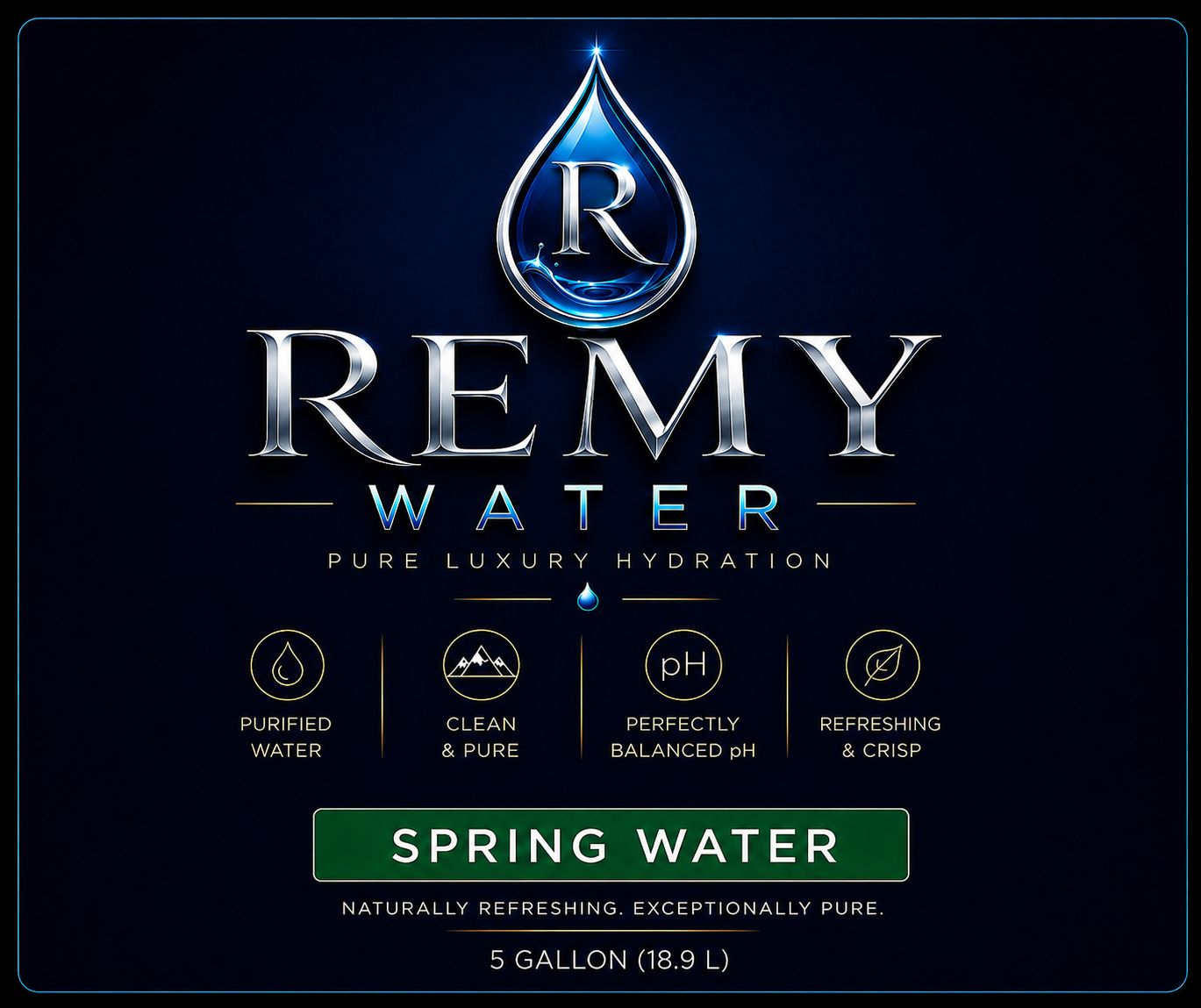 Remy Water purified 16.9 fl oz Bottles, 24 Count Pack